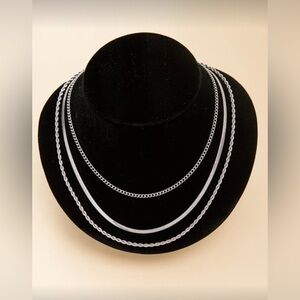 Elegant Silver Chain Necklaces.